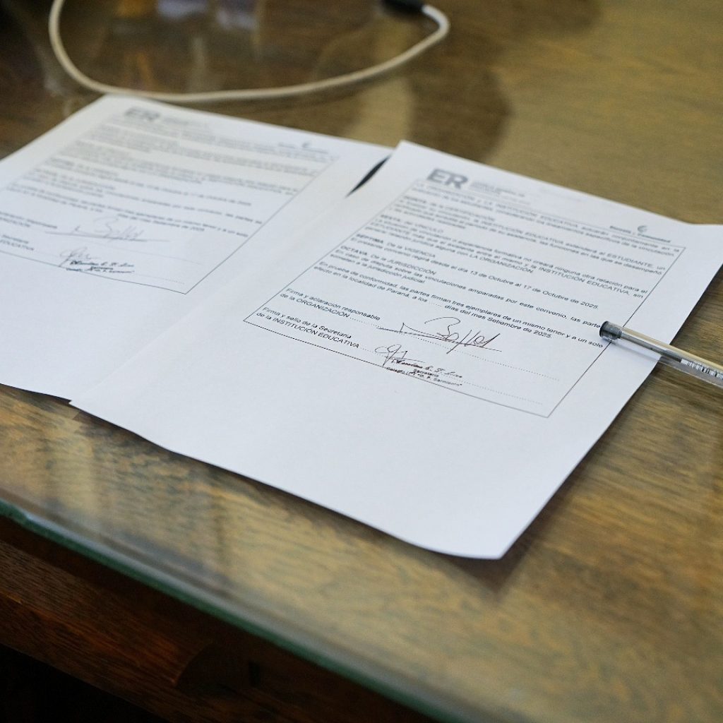 Convenio de Fedem con escuelas firmado por Adrián Bruffal